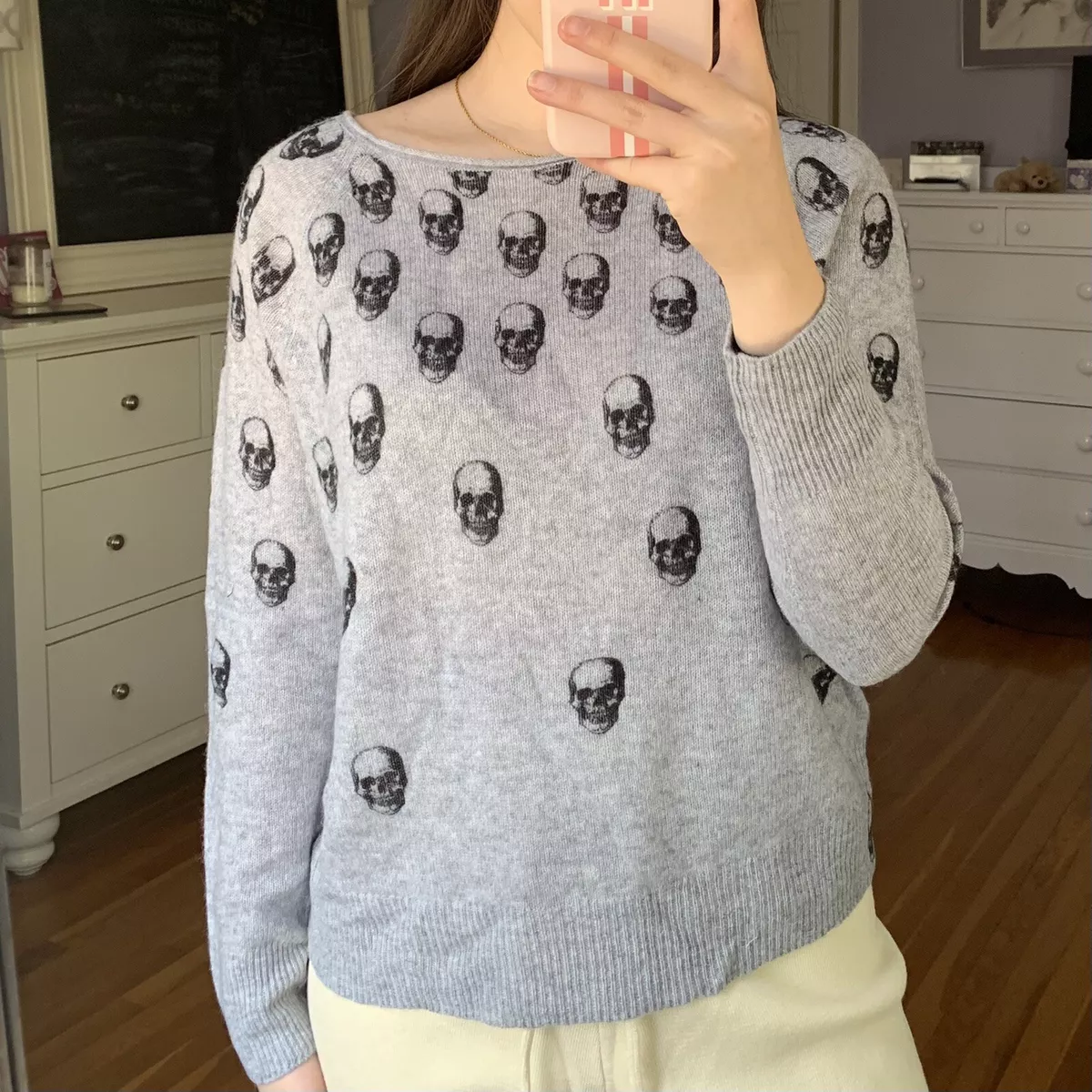 NWT Skull Cashmere x 360 Cashmere Alena Pullover Sweater sz XS Retail 345