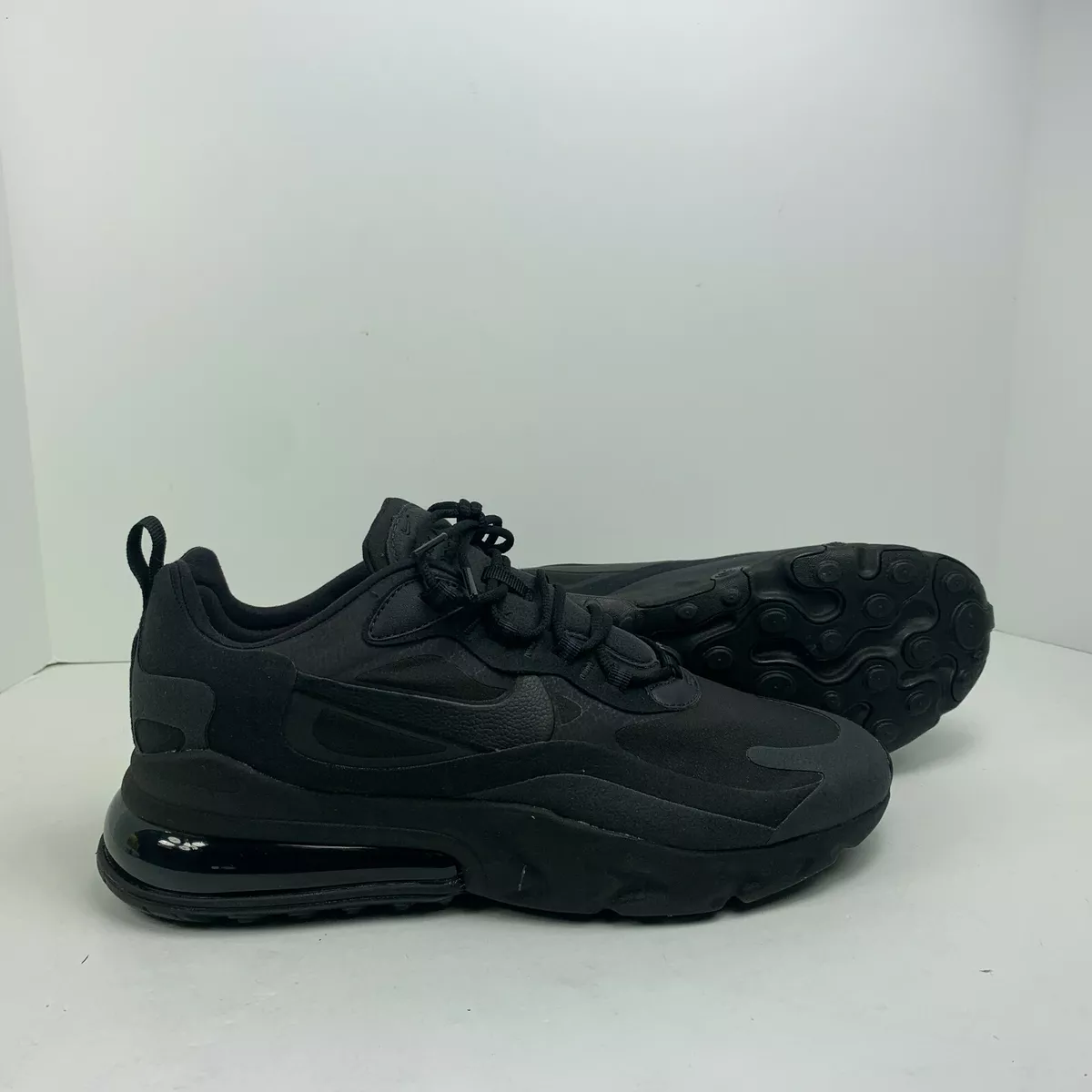 Nike Air Max 270 React Triple Black Men's Training Running Gym CI3866-003 