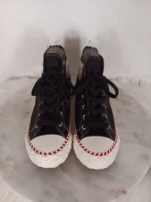 P.F. Flyers Unisex High Top Sneakers Mens 4.5 Women's ’s 6 Black Red White 
