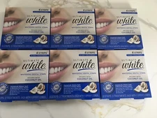 6 Packs Ultimate White Whitening Dental Strips Infused With Coconut Oil 6 Strips