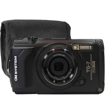 OM SYSTEM Tough TG-7 Digital Camera Black with Small Camcorder Case