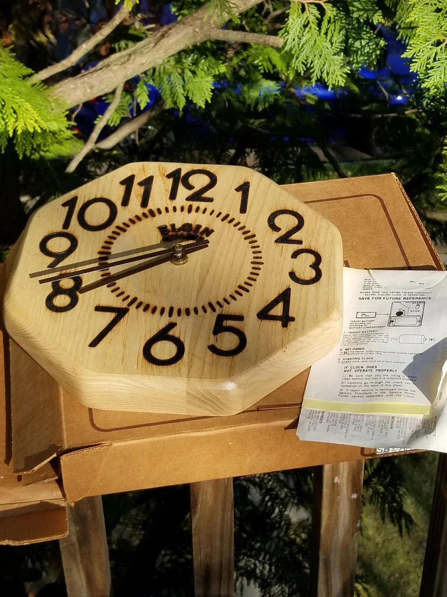 Vintage elgin wall clock hot sale
