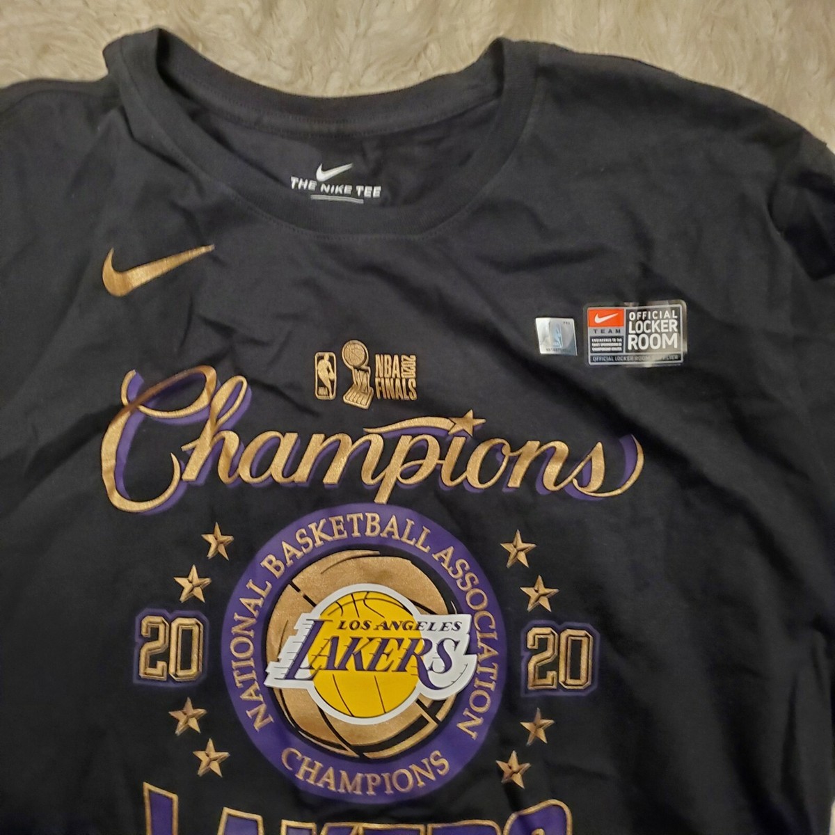 Nike NBA Finals© Champions Lakers Lebron Kobe Official Player Champion XL  Shirt