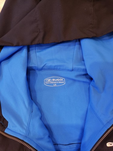 Sugoi Titan Cycling Hoodie Thermal Men's Large Full-zip Performance Jacket Blue - Picture 3 of 10