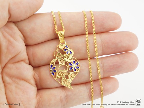 Portuguese Heart Enamel PENDANT Set 