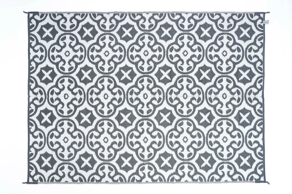 200 x 270cm Lisboa Grey/White Outdoor Plastic Rug/Mat Waterproof - image 4 of 4