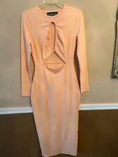 Royalty by Maluma Women's Long Sleeve Ribbed Maxi Dress Size S