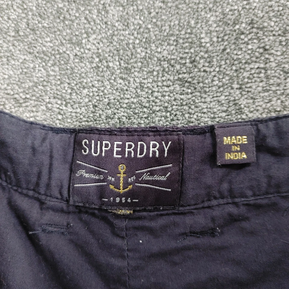 Superdry Shorts Womens 12 Navy Blue Geometric Outdoor - Image 3 of 4
