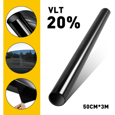 300CM 20% VLT Uncut Roll Window Tint Film 20'' x 10ft Feet Car Home Office Glass