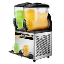 Commercial 2x15L ice slush machine ice slushie making machine frozen drink maker