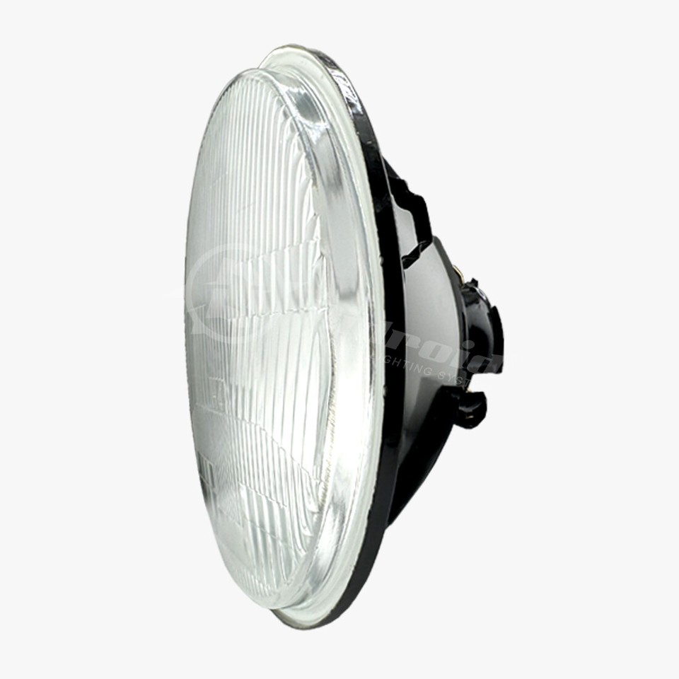 Chrome 7 Inch LED GLASS Headlight Round, ORIGINAL CLASSIC LOOK