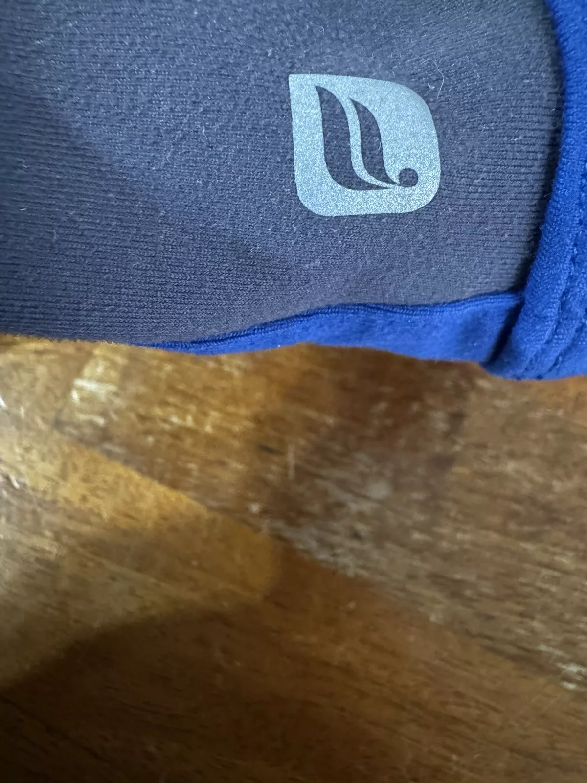 fabletics compression athletic blue trim tank-bra