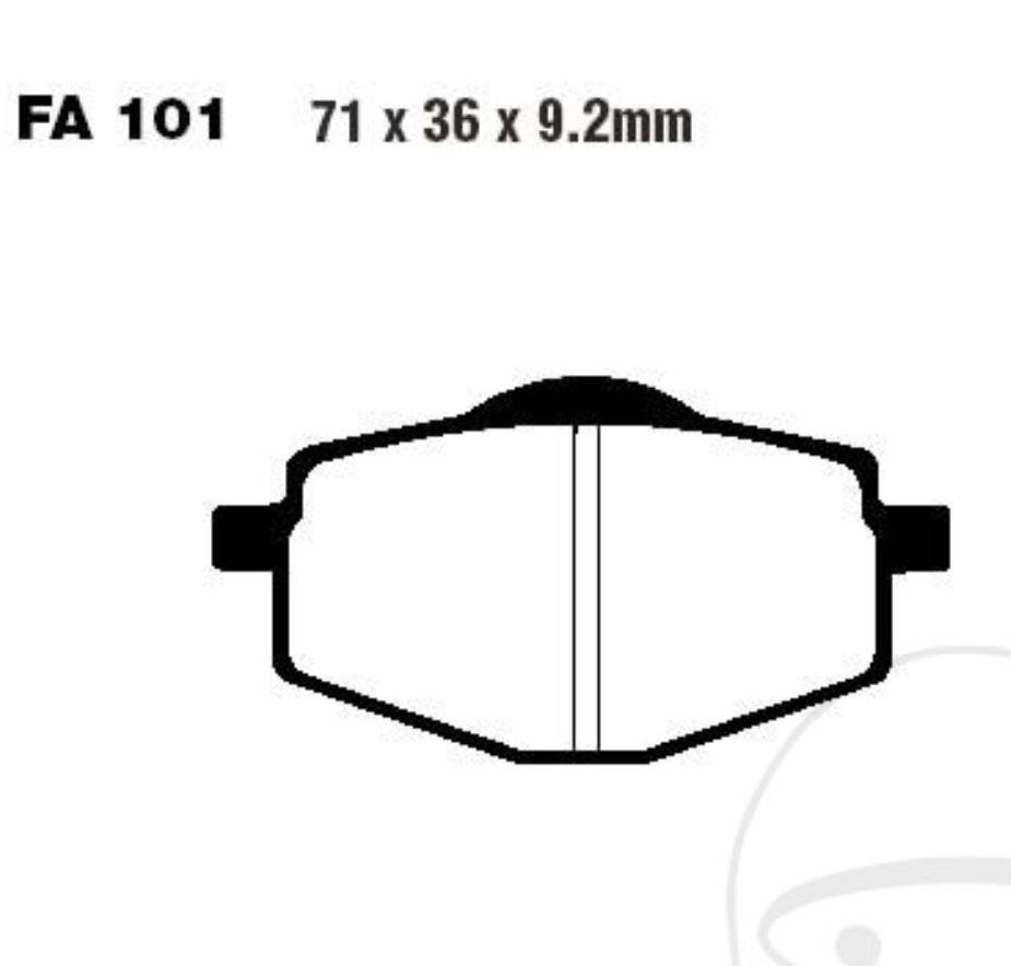 EBC Brake Pads FA101R fits Gilera RC 600 Yamaha DT 50 80 125 XT 350 600