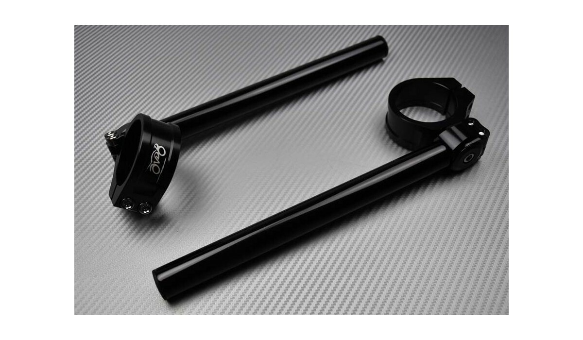 Semiguidons inclinables noirs 43mm pour Suzuki Bandit GSF 650 1250