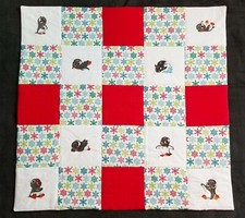 BABY PENGUINS Blanket Soft Flannel Penguin Quilt Snowflakes Blanket