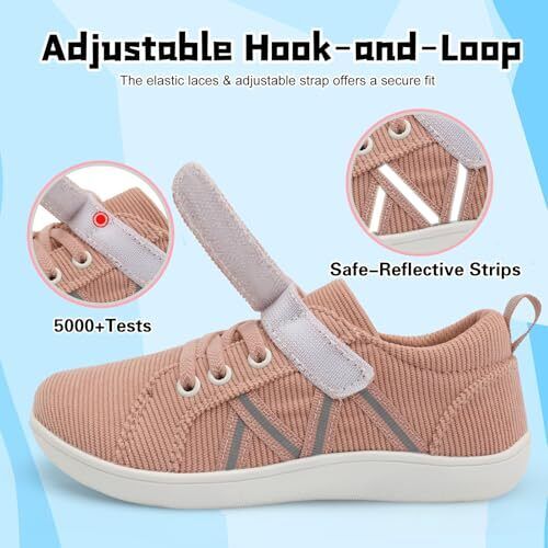 Toddler Shoes Boys Girls Wide Barefoot Shoes 12.5 Wide Little Kid Strippink - Picture 4 of 7
