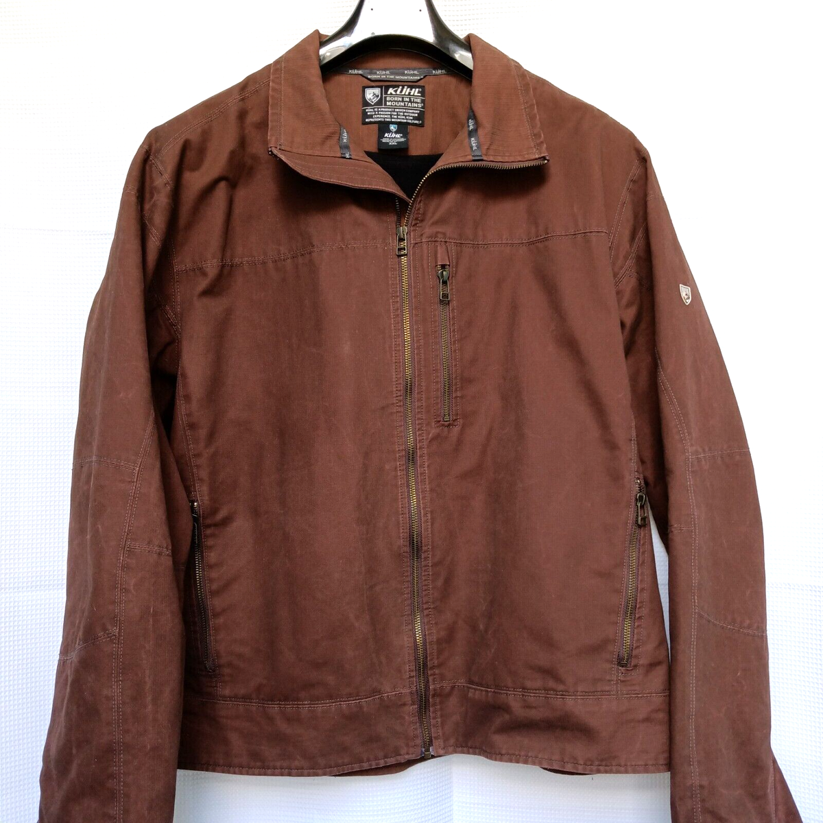 Kuhl Burr Jacket Brown Rugged Cotton Canvas Men's Size 2XL Full Zip