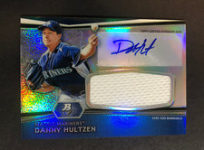 2012 Bowman Platinum Autograph Relic AJR-DH Danny Hultzen Mariners Signed Auto 2
