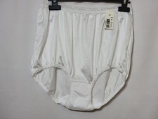 VINTAGE COTILLION SHINY FULL CUT BRIEFS PANTIES DOUBLE SIDED COTTON GUSSET SZ 8