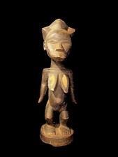 Afrikanische Kunst handgefertigt aus einem Stück Holz Fang African Statue 945