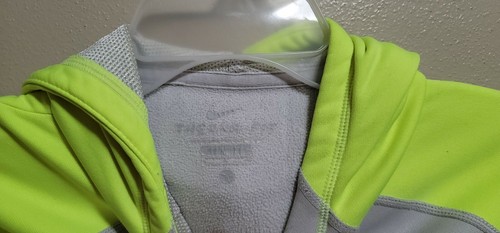 Nike Therma-Fit Hoodie Size S Gray and Neon yellow - Picture 7 of 10