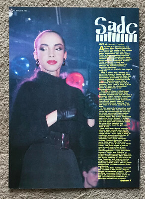 SADE - 1984 Full page UK magazine review