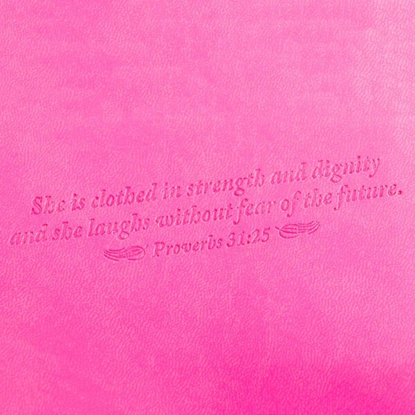 Divinity Boutique Pink Proverbs Journal with Key & Scripture Charm 5.375" x 7.5" - Image 3 of 3