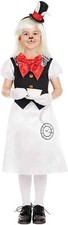 Girls White Rabbit Costume Kids Alice In Wonderland Cheap Fancy Dress Book Day