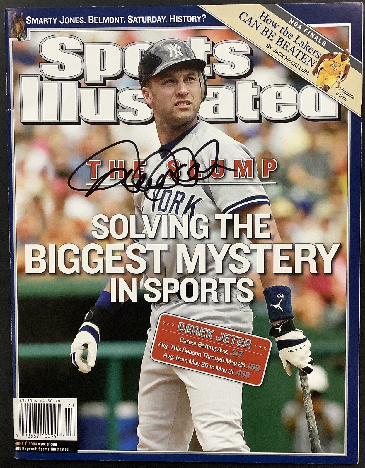 Derek Jeter Signed Sports Illustrated Magazine PSA/DNA Autograph HOF 2020 Mint