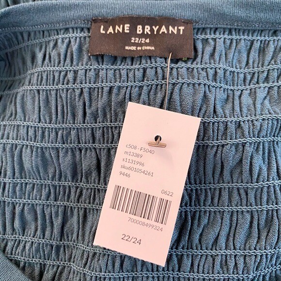Débardeur Femme Lane Bryant - Taille 22/24 - Vert Deux Tons - 100% Nylon - Neuf Avec étiquettes
