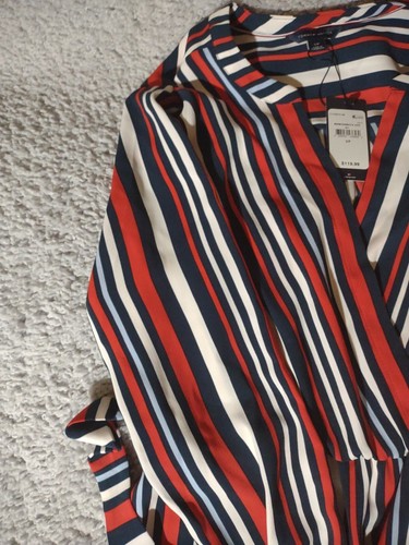 Tommy Hilfiger ALine Dress Red White Blue – Small Petite NWT Minor Flaw - Picture 4 of 22