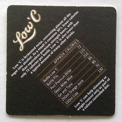 Marston's Low' C Beer Coaster (B343)