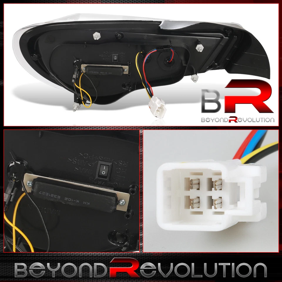 For 2013-2020 FR-S 86 BRZ LED Black Tail Light Brake Signal Lamps Assembly Clear - Image 4 of 4