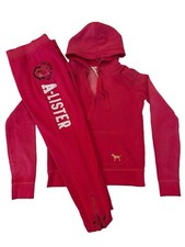 VS PINK A-Lister 2-Piece Tracksuit sweatshirt L   Pants M Red