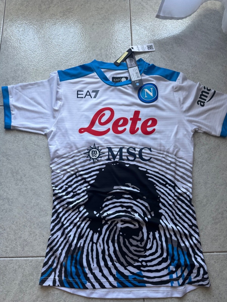 Maglia Bianca Maglia Napoli 2022 EA7 SSC Napoli Maglia Gara