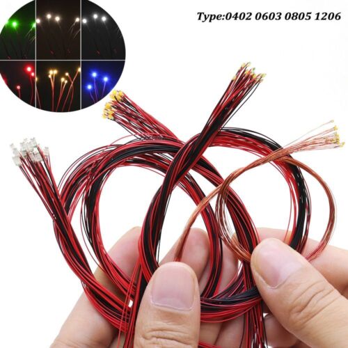 10pcs Wired LED Lights SMD Lamp HO Train Railway Model Scenes Diorama Accessory - Afbeelding 1 van 12