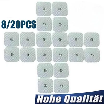 MARKENLOS 8/20 Elektroden für Sanitas Elektrostimulator Sem 40/43 Ems Tens 50*50 mm DHL