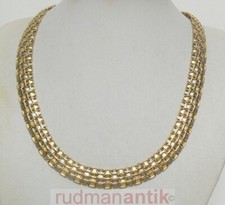 COLLIER WEISSGOLD und GELBGOLD 585 FLECHTMUSTER 60er Jahre - punziert