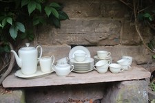 37 tlg. Art Deco Kaffeeservice Elfenbein 50 Jahre Zeh Scherzer Jubiläumsporzella