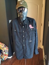 Drake Ole Miss Rebels University of Mississippi Black Vented Shirt sz M