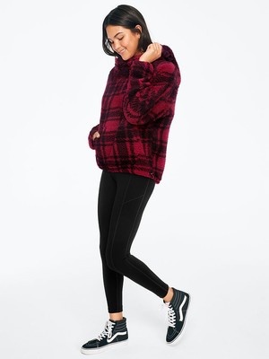 sherpa pullover red