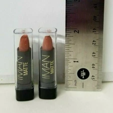 2 pk IMAN Luxury Matte Lipstick NAKED TRUTH (Mini Size)