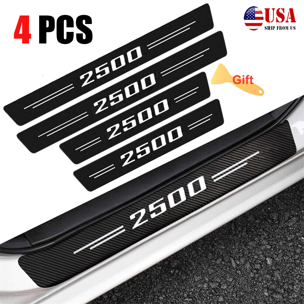 4X Silverado 2500 Truck Cab Door Sill Protector M8 Stainless Steel