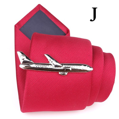 Men Metal Tie Clips Airplane Ship Dolphin Design Tie Pins Business Jewelry New - Picture 21 of 22