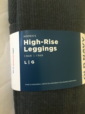 NWT Old Navy Women's Dark Gray Rib High Rise Jersey Leggings Pants many sizes