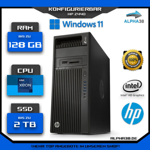 HP Z440 Workstation Windows 11 PRO PC 🔥Konfigurierbar 2 TB SSD 128 GB RAM Xeon - Bild 1 von 24