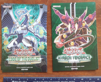 2X Yu-Gi-Oh SNEAK PEEK PROMO POSTER + CARD CHECK LIST CODE DUELIST +  VENGEANCE