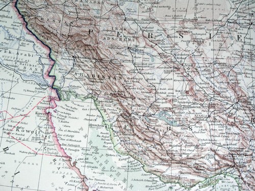 1927 ALTE KARTE IRAN PERSIEN AFGHANISTAN PAKISTAN / VEREINIGTE ARABISCHE EMIRATE - Bild 4 von 14