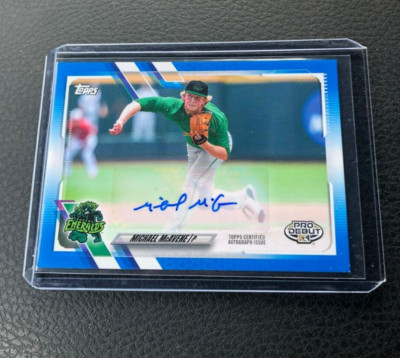 2021 Topps Pro Debut MICHAEL McAVENE BLUE Parallel Auto 101/150