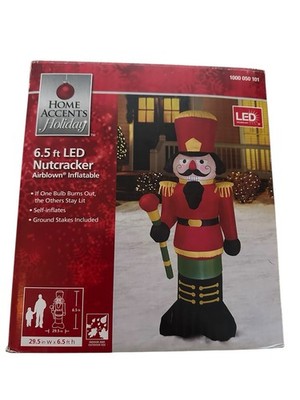 Home Accents Holiday Gemmy 6.5 ft LED Nutcracker Airblown Inflatable FREESHIP